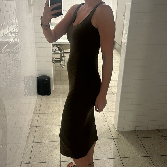 French connection ribbed dress green size small - Picture 3 of 5